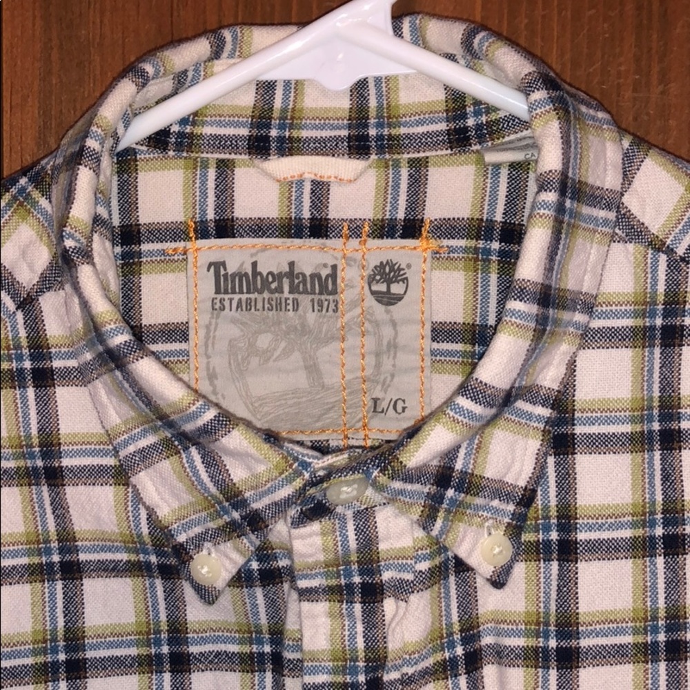 Timberland plaid button down shirt